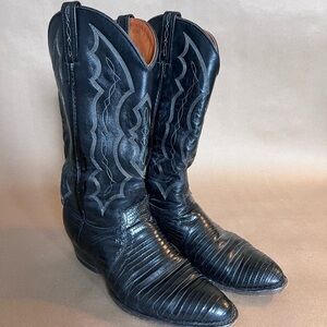 J.Chisholm Men’s Genuine Full Leather Cowboy Western Boots 83319 Size US 10D